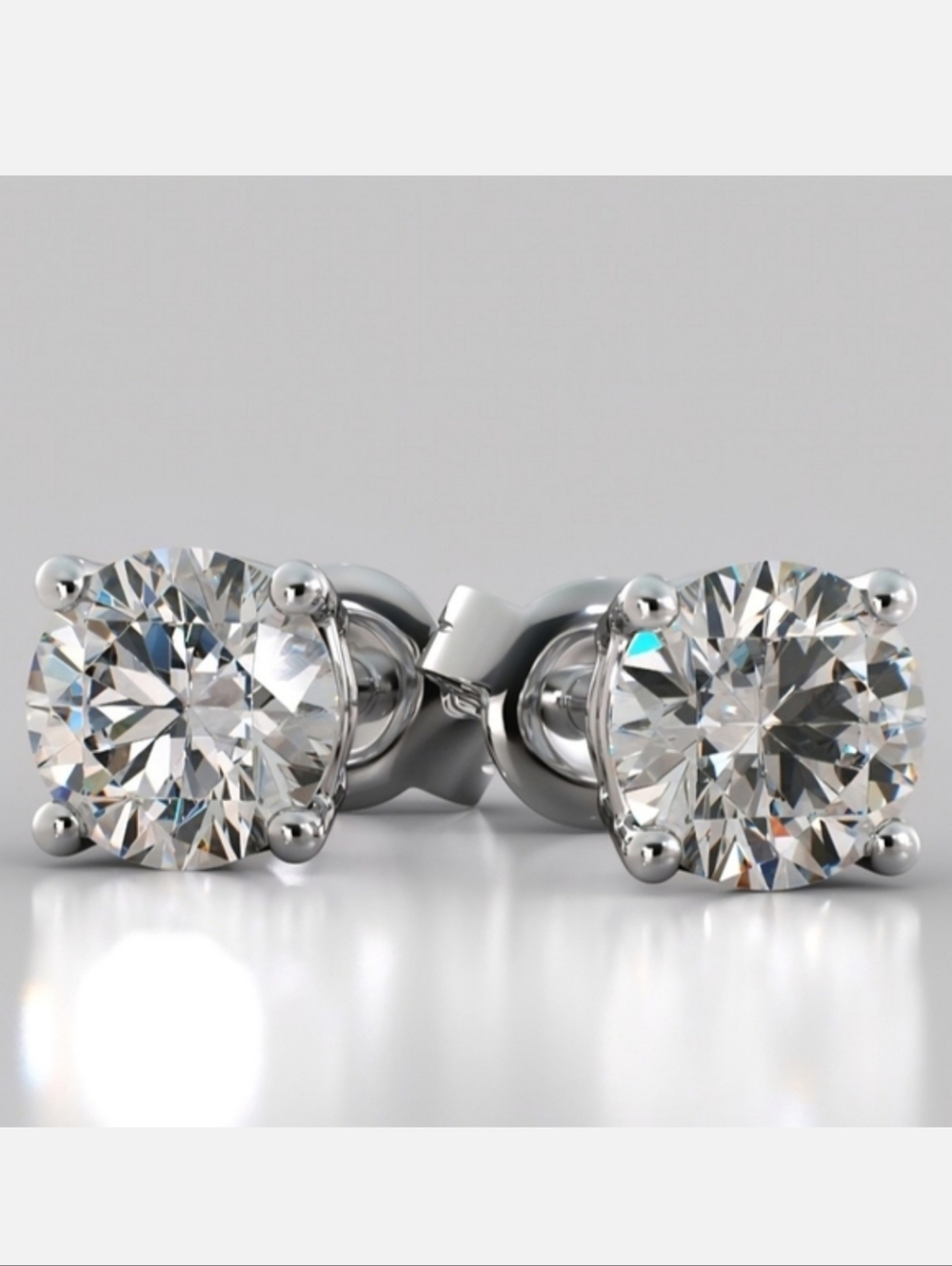 New 6ct Certified  moissanite  stud ear